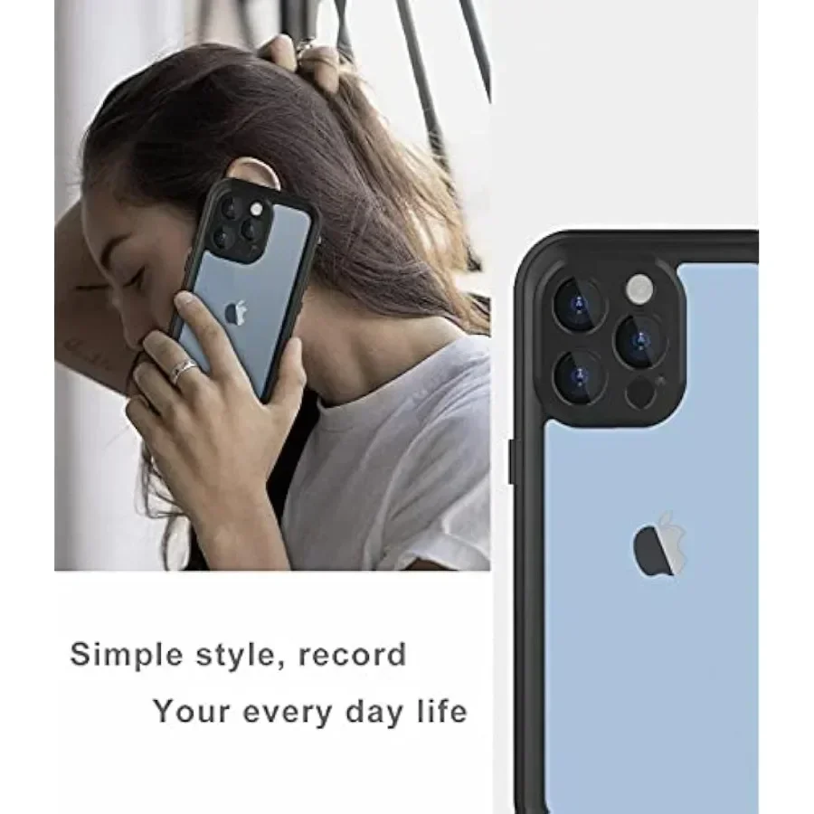 Pro Max Waterproof Shockproof Dustproof Phone Case with Screen Protector - Full Body Protective Cover