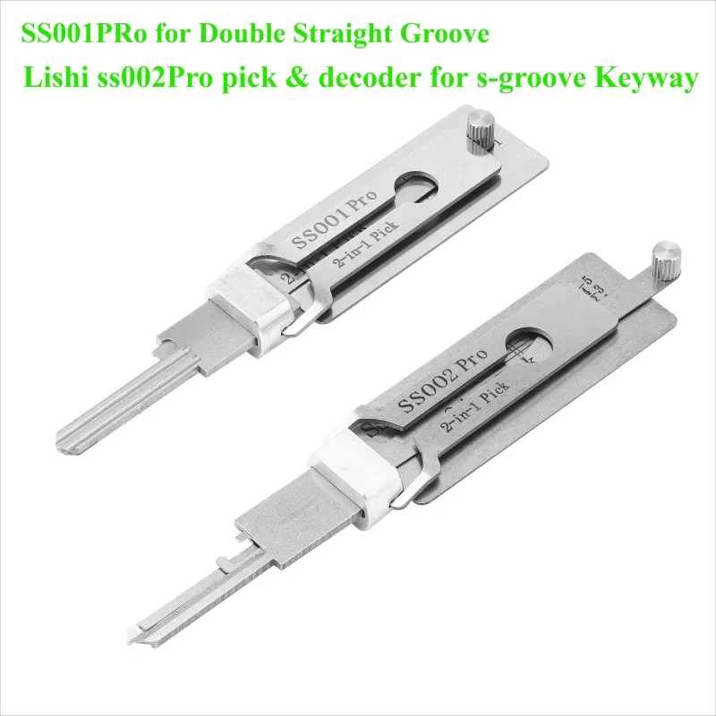 สําหรับ Lishi Yale Picks หยิบ SS001 SS002 2 IN1 เครื่องมือช่างกุญแจ Master Key ถอดรหัส Micha ถอดรหัสตะขอ Topolines เปิดล็อค 1