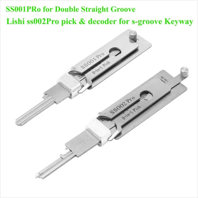 สําหรับ Lishi Yale Picks หยิบ SS001 SS002 2 IN1 เครื่องมือช่างกุญแจ Master Key ถอดรหัส Micha ถอดรหัสตะขอ Topolines เปิดล็อค 1