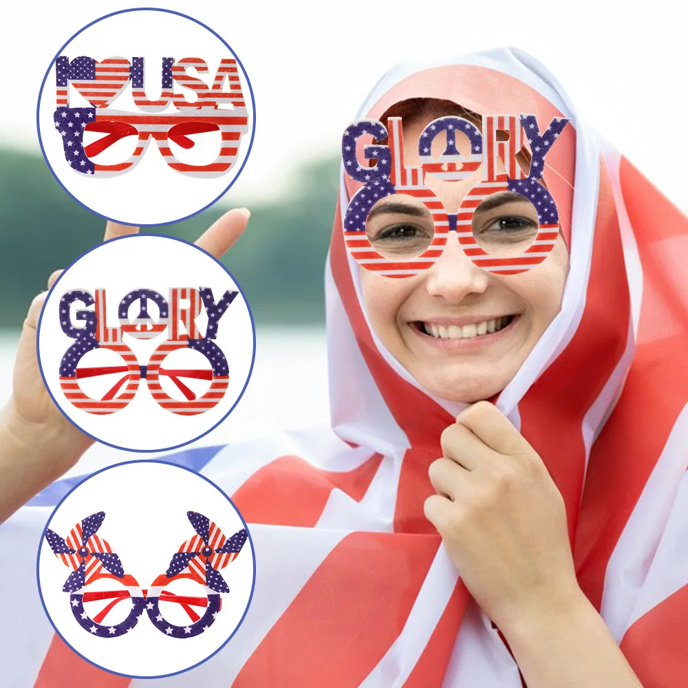 

Non Woven Party Glasses USA Independence Day Glasses Adult Kids Birthday Party Photography Accessories July Forth Decor