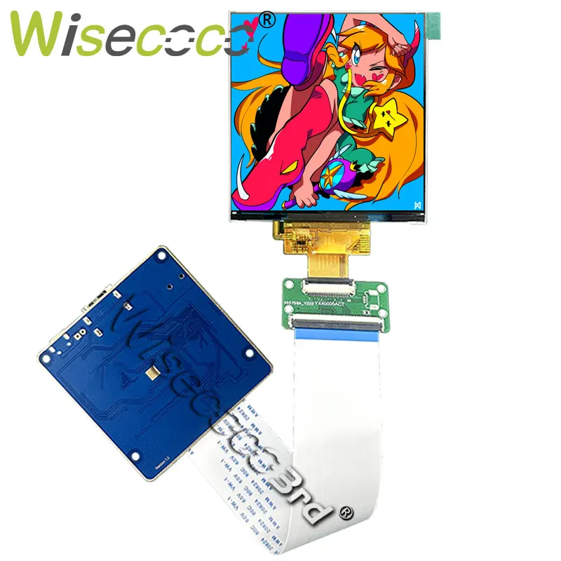Wisecoco Polegada 720×720 Display Lcd 1:1 Square Display Portátil de Casa Inteligente Raspberry pi Exibição Mipi Placa Motorista