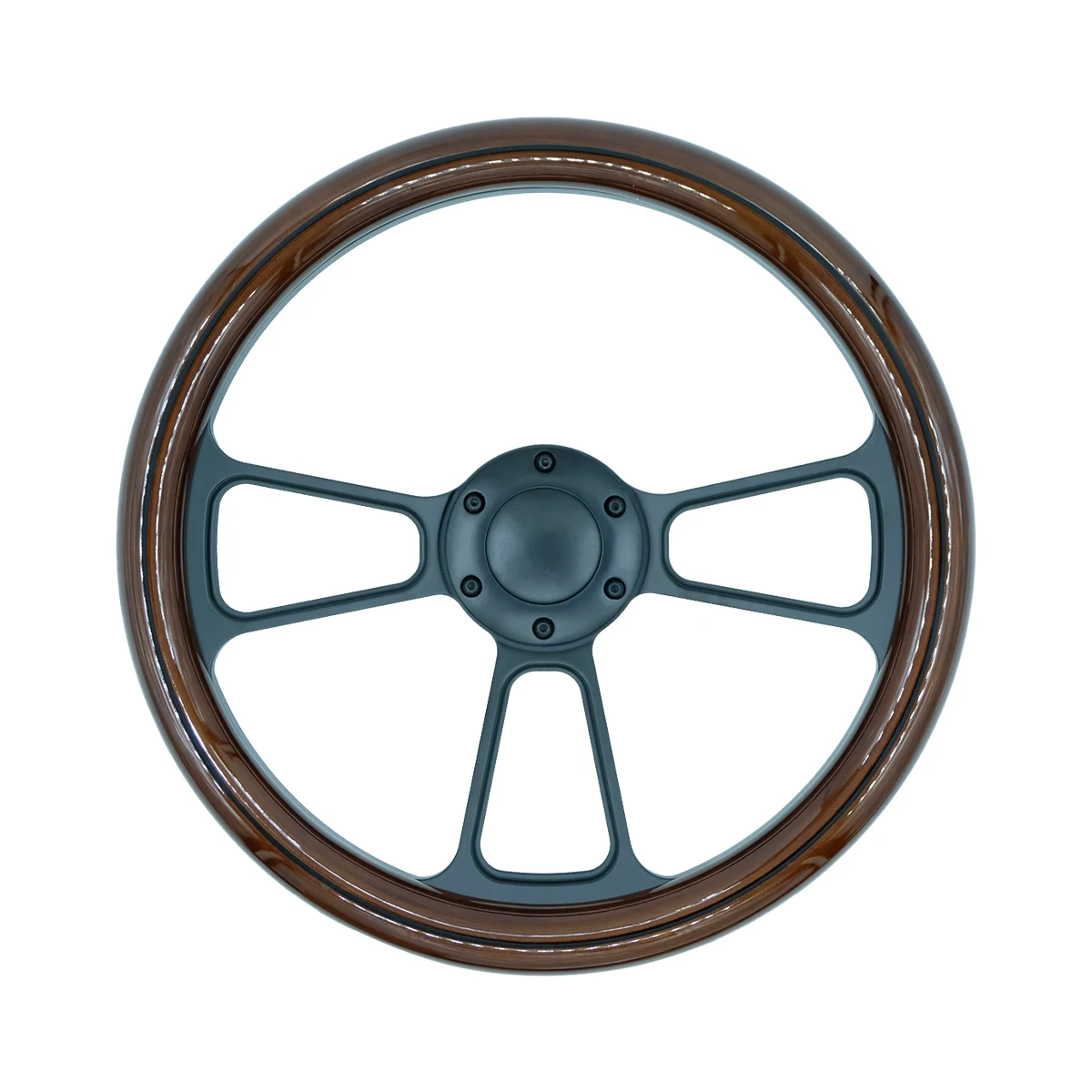 15인치 380MM 앤틱 스타일 원목 리벳 장식 레이싱카 스티어링 휠 개조 액세서리