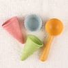 4-piece set   blue cakeembryo Play House Toy Beach Ice Cream Tube Digging Spoon cakes embryo Set Plastic Ice Cream Cup Beach Toy 1