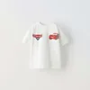 Boys Cartoon TShirt Kids New Round Neck Tops Outer Wear 1-6Age Child Summer Clothing Kids Fashion Simple Versatile White Tees 2