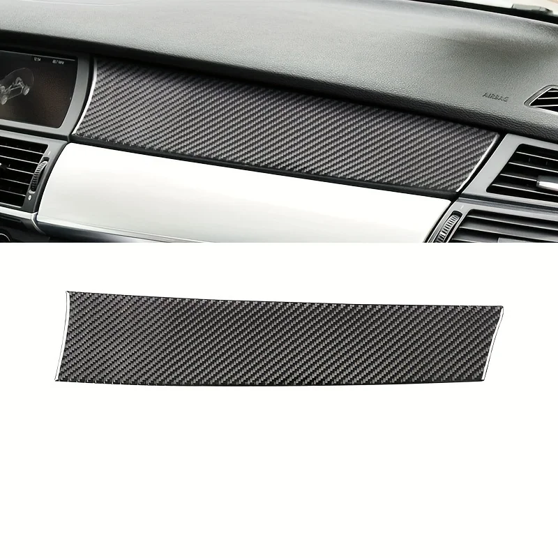 

1pc Suitable For BMW X5 X6 E70 E71 08-13 Interior Modification Co-pilot Instrument Panel Carbon Fiber Decorative Sticker LHD RHD