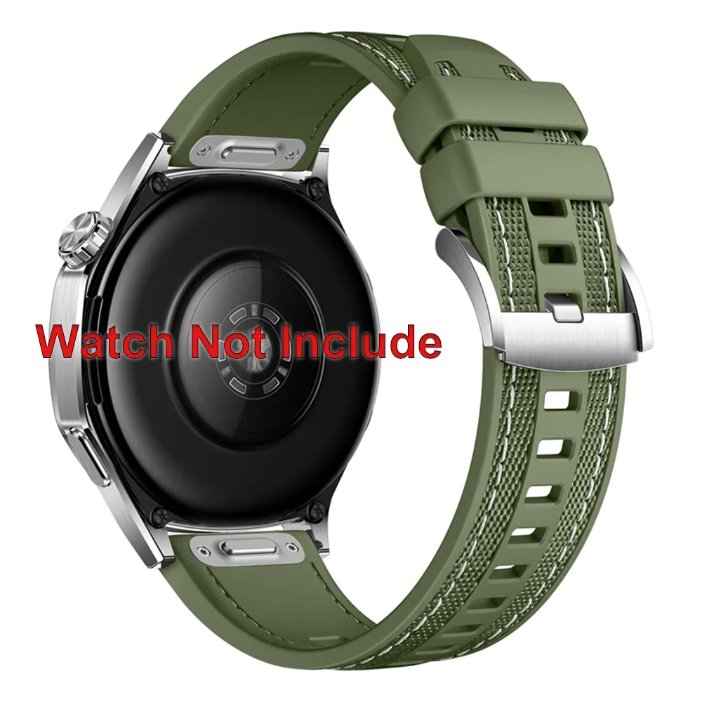Universal 22mm Nylon Braid Silicone Wristband Strap