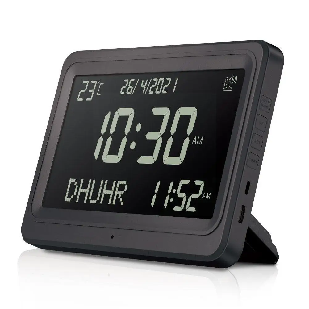  Azan ˶ ð LCD ȭ 8 Athan Ҹ ̽ Gregorian Al-Fajia ޷ ˶   ð Hijir Pr N8X2