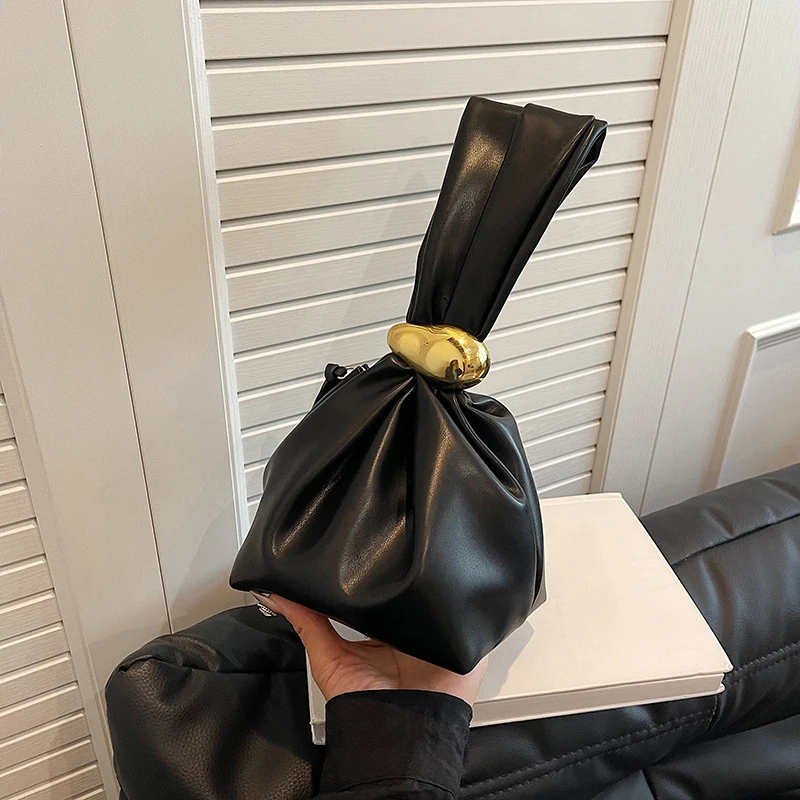 Design Mini PU Leahter Underarm Bags for Women 2024 Fashion Designer Female Retro Shoulder Bag Handbags and Purses