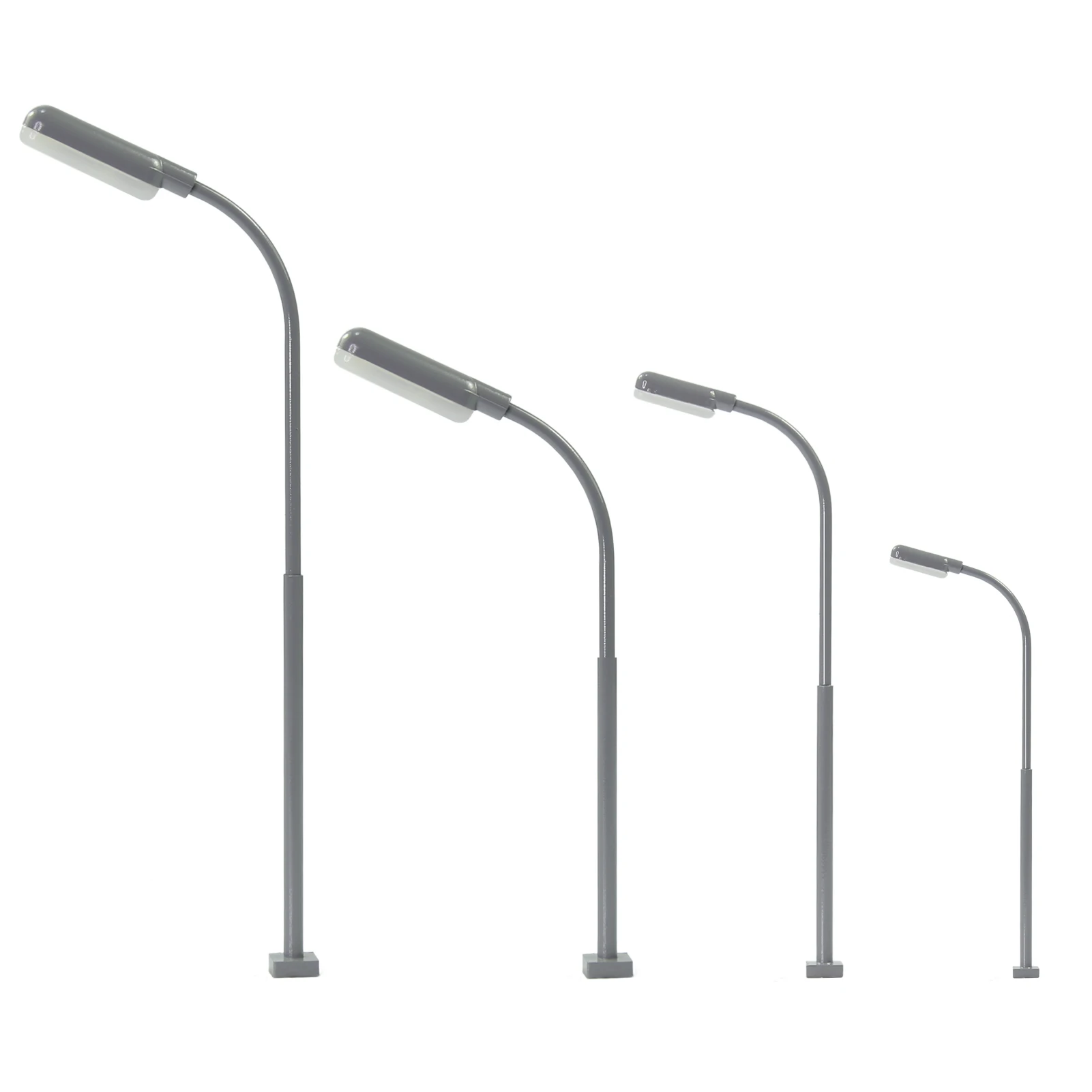 Evemodel 5pcs 모델 기차 HO TT N Z 스케일 LED 금속 램프 가로등 LD03
