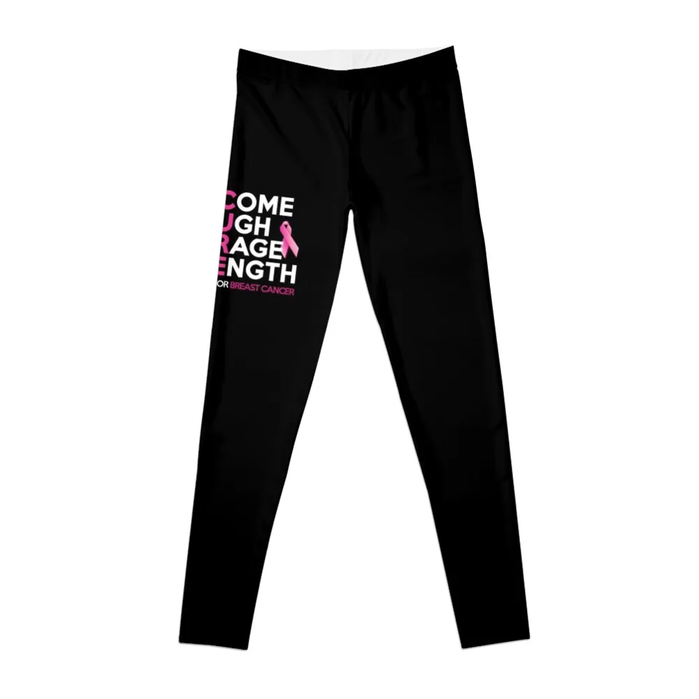 

Let's Find A Cure For Breast Cancer Pink Ribbon Awareness Leggings Sweatpants exercise clothing for Womens Leggings