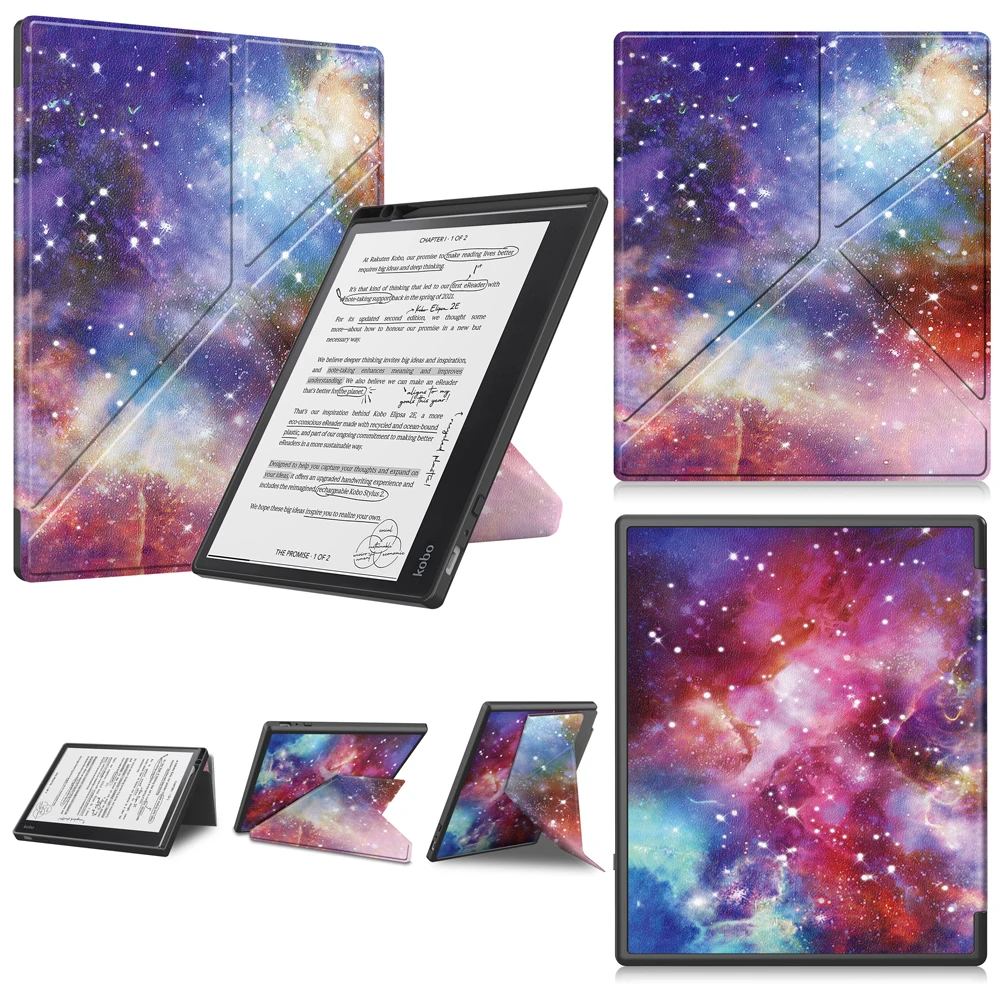 Premium PU Leather Kobo Elipsa 2E Cover with Pencil Holder - 10.3-Inch E-Reader Case with Sleep/Wake Feature & Stand