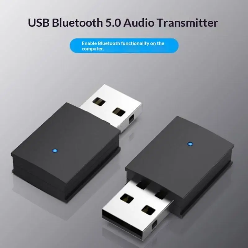 플러그 앤 플레이 USB 블루투스 5.0 오디오 송신기 어댑터 ? 컴퓨터, 데스크탑, 노트북 및 TV용 무선 오디오 송신기
