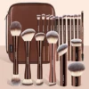 MAANGE Pro Makeup Brush Kit 20pcs Brushes with Storage Bag Dual End Foundation Powder Blush Eyeshadow Brush Beauty Blending Kit
