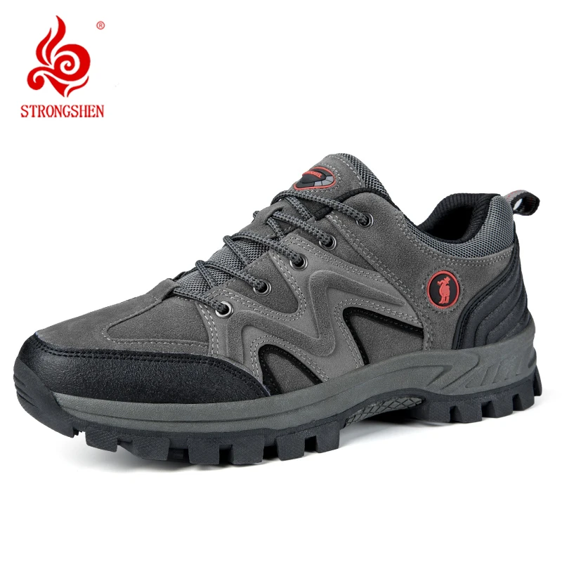 STRONGSHEN Men Outdoor Sports Hiking Shoes Footwear Pro-Mountain Casual Sneakers Climbing Trekking Walking Wear Resisting Shoes