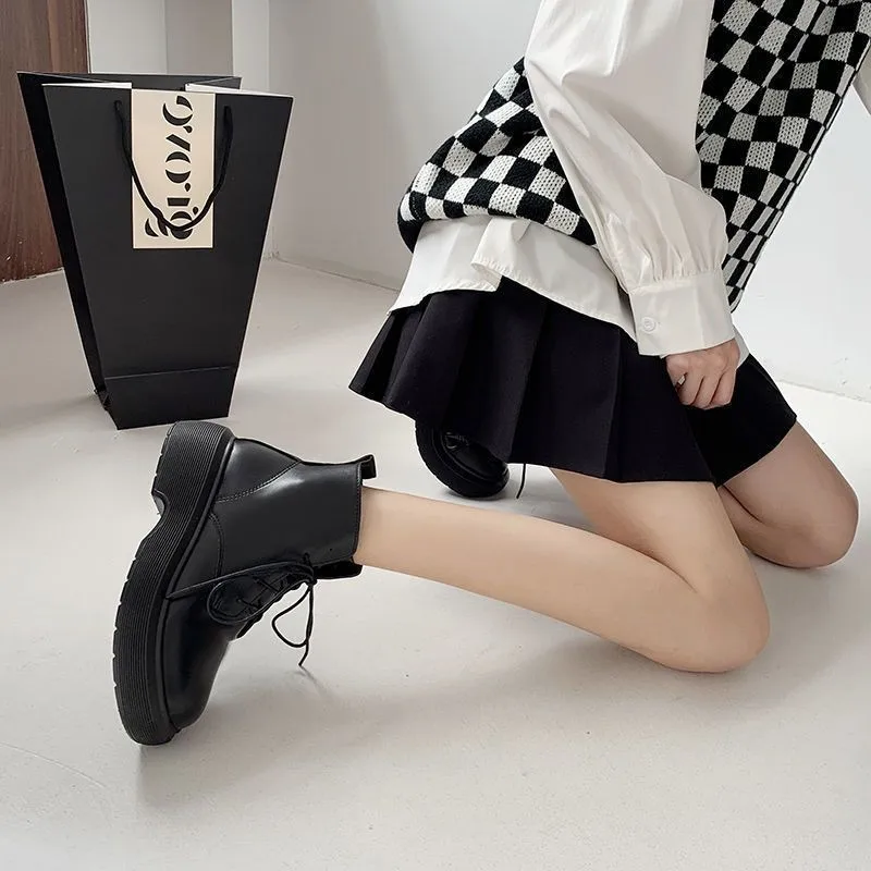 2022 New Black Woman Ankle Boots Mid-Calf Booties Women Luxury Designer Boots-women Round Toe Low Heels Booties Female
