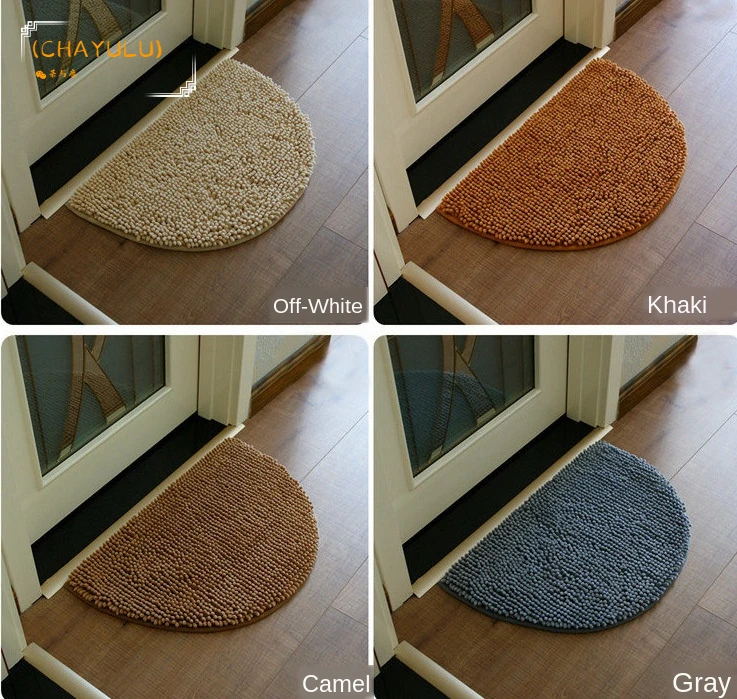 

Semicircle Chenille Entrance Door Carpet Floor Mat Door Front Door Mat Kitchen Bathroom Anti-slip Mat Water-absorbing Door Mat