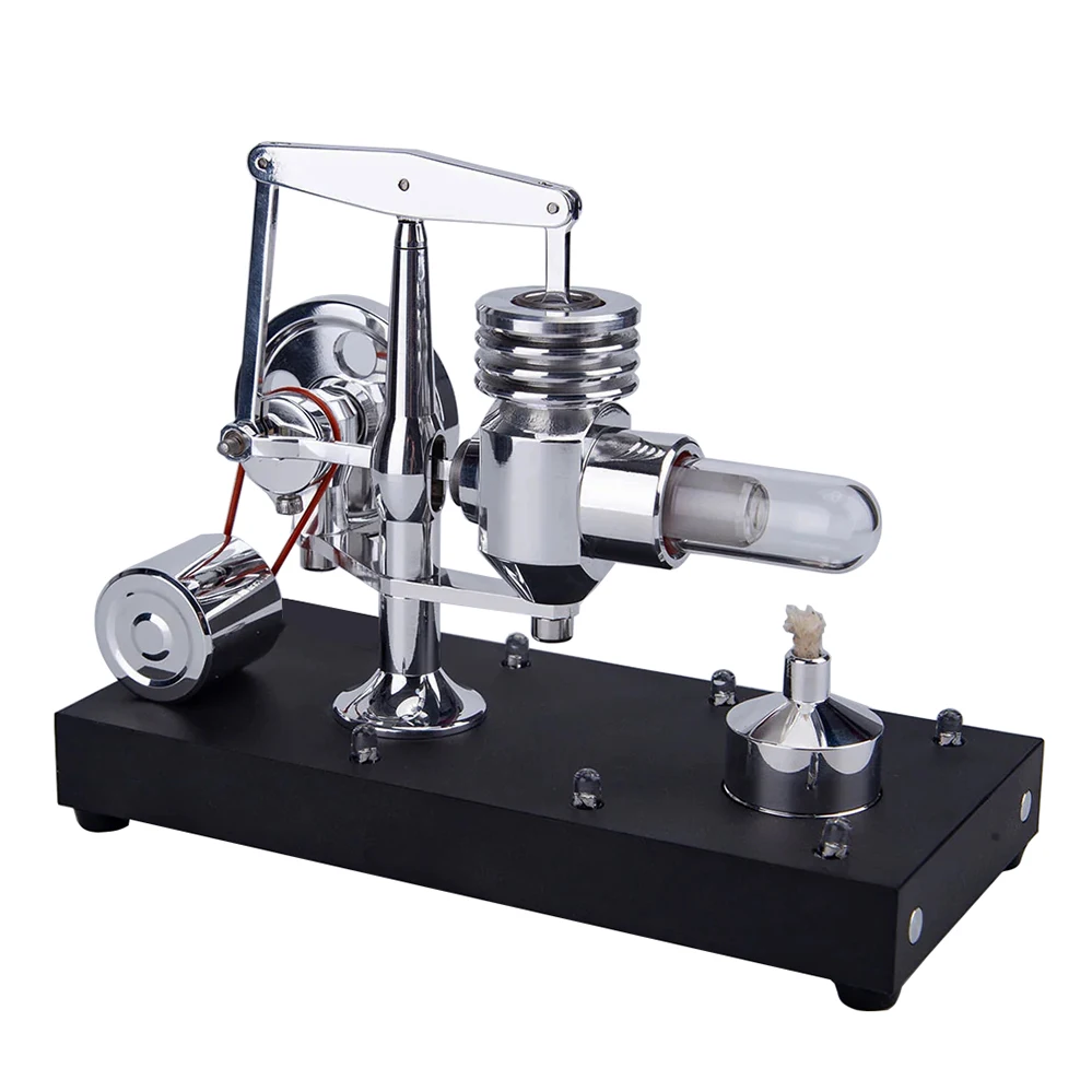 Modelo De Motor Stirling De Aire Caliente Con Generador Eléctrico Y Luces LED – Kit Educativo De Aleación De Zinc Para Adultos, Regalo Ideal Para Ingenieros Y Aficionados A La Ciencia