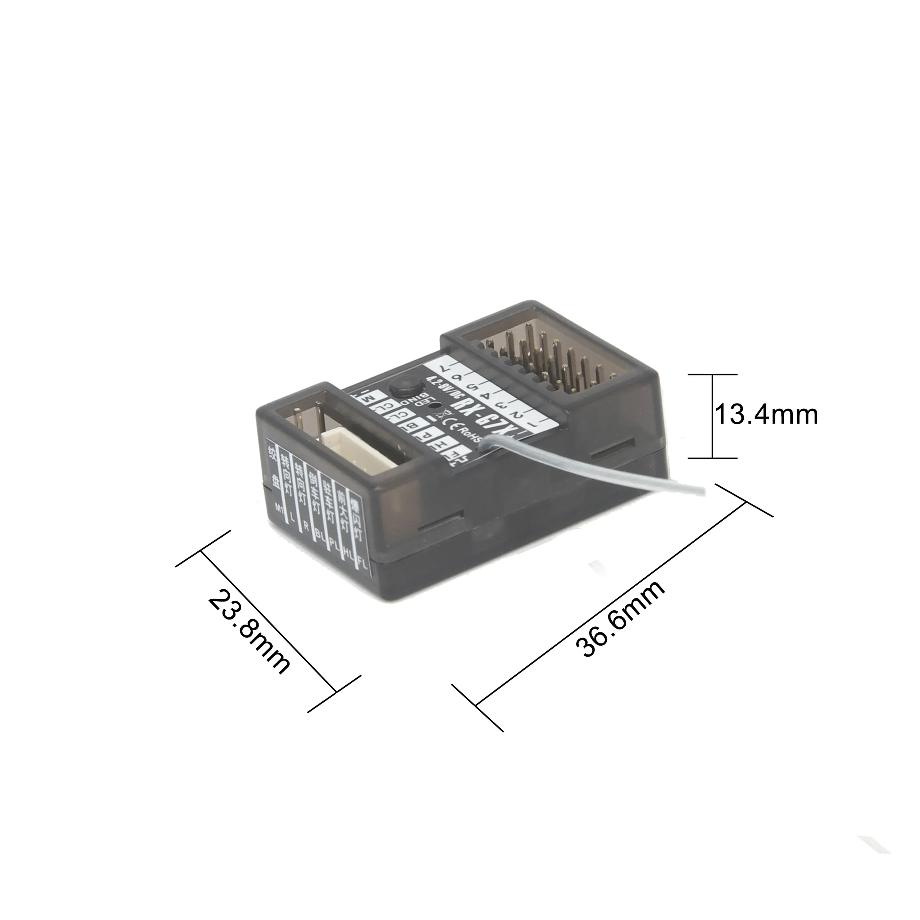 NEEBRC 7CH 2.4G Radio Émetteur-Récepteur pour Voiture RC MN168 MN99S MN82