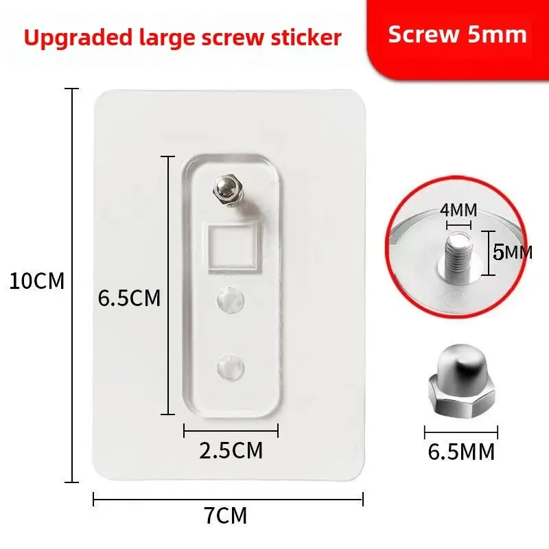 Shelf Screw Sticker Bathroom Shelf Bathroom Storage Shelf Storage Shelf Foldable Shelf Floating Shelves Bathroom Accessories 2pcs Bathroom Shelf Screw Sticker 4x10mm Nail-free Stickers Strong and Non-marking Firm Self-adhesive Large Rack ScrewStickers
