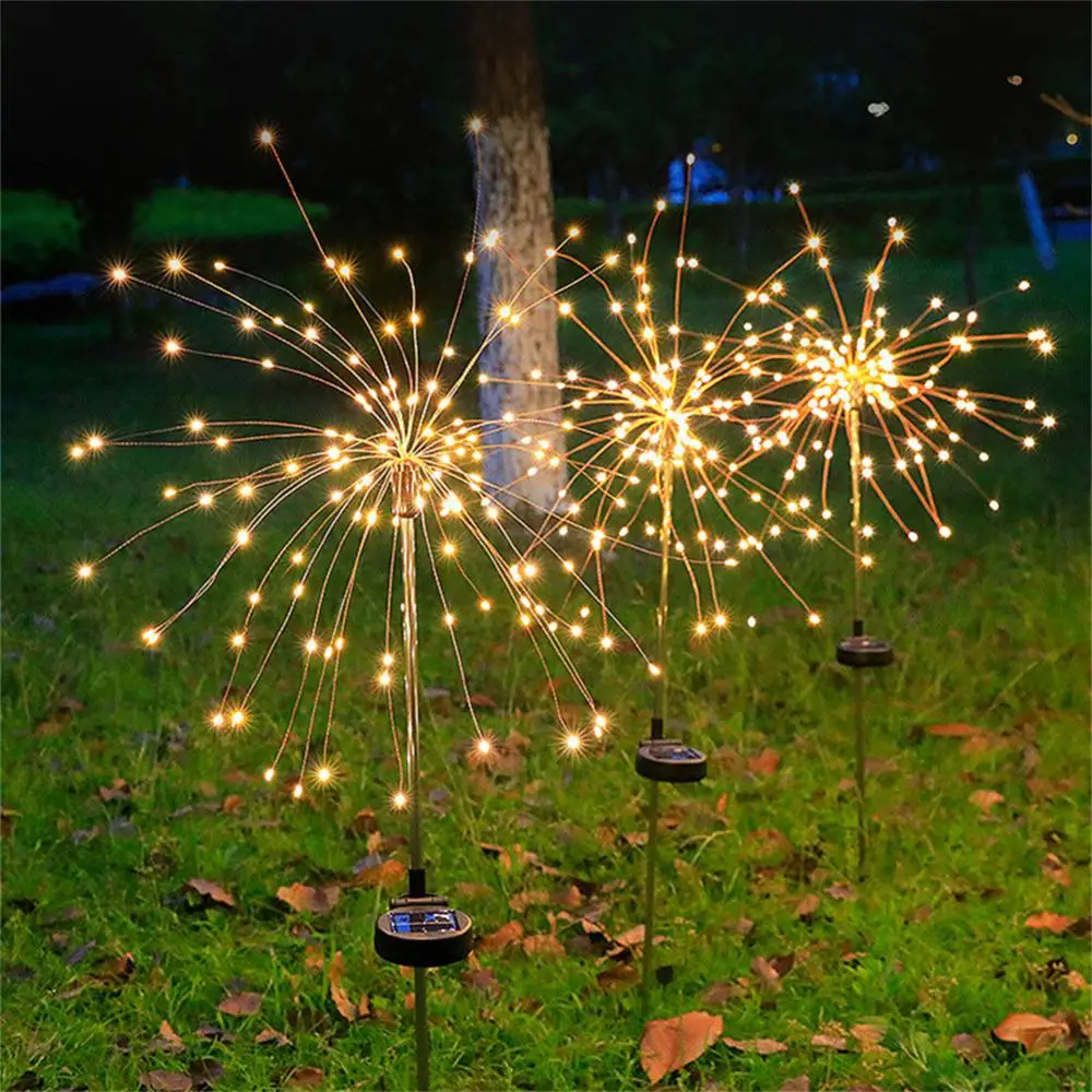 

Solar Firework Light Grass Globe Dandelion 90/120/150 LED Fireworks Lamp For Garden Lawn Landscape Holiday Christmas Lights