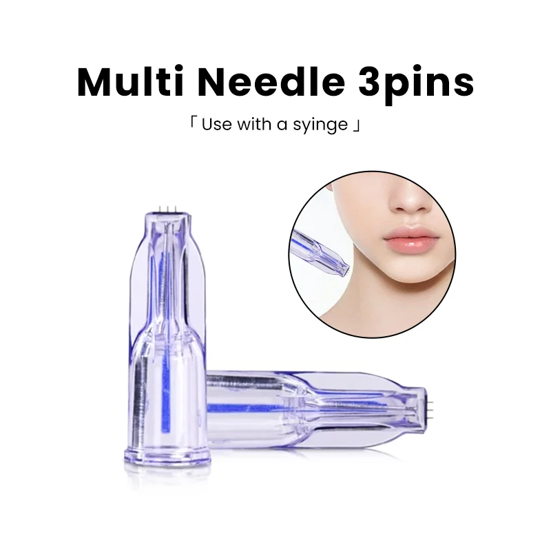 Crystal Nanosoft Microneedle 3Pins 34G 0.6/1.0/1.2/1.5 Three Needle Sterile Anti Eyes Neck Lines Care Tool facial needles