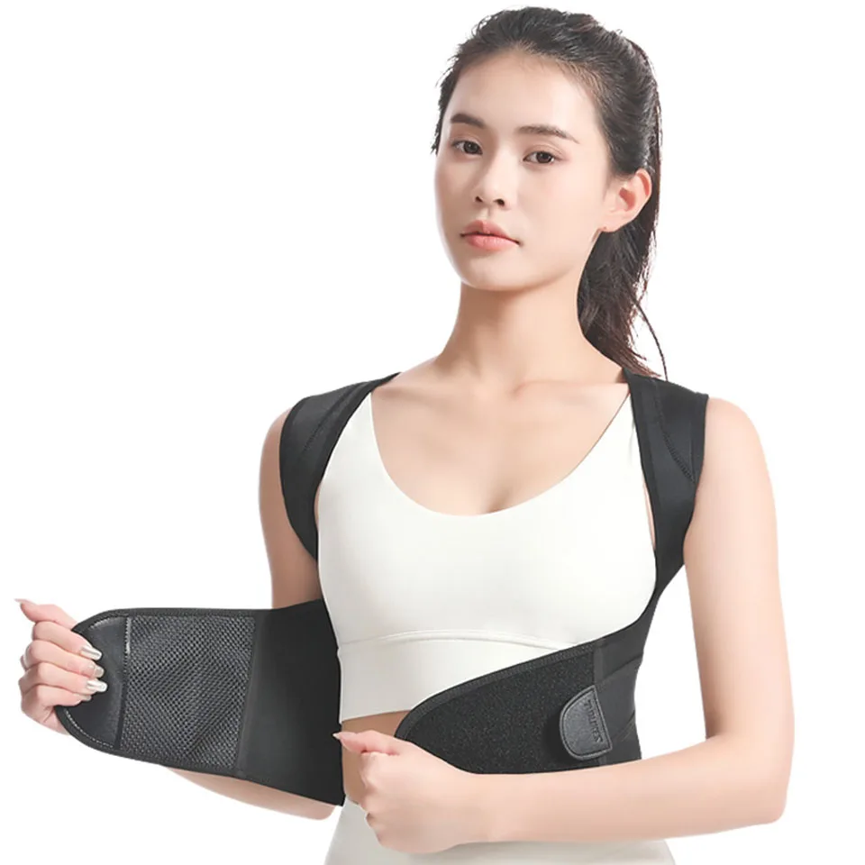 AOLIKES Back Shoulder Posture Corrector Belt Clavicle Spine Support Reshape Your Body Home Office Sport Upper Back Neck Brace