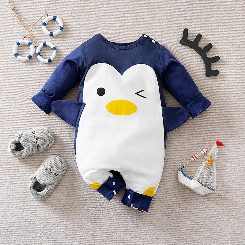 Baby Cartoon Animal Jumpsuit Cute Penguin Baby Role-Playing