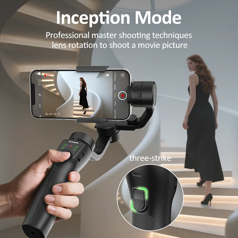 F8 Handheld 3-Axis Gimbal Phone Holder Anti Shake Video Record