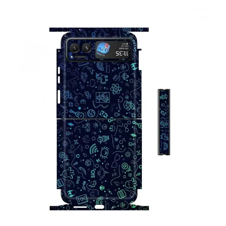 Colorful Nebula Decal Skin Per Moto Razr 40 Ultra Back Screen Protector Film Cover Wrap 3M Adesivo Resistente Antigraffio