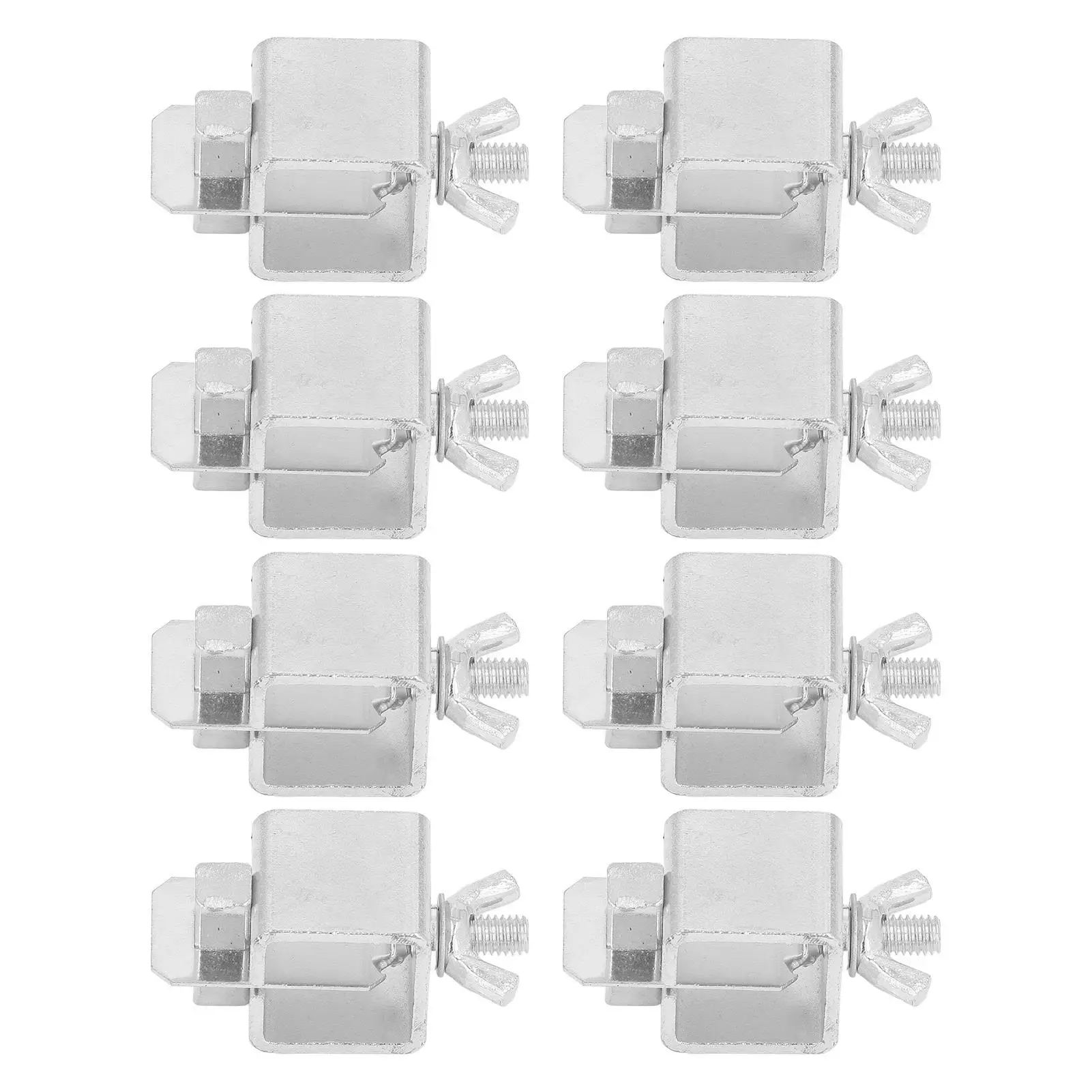 8Pcs Silver Butt Welding Clamps for Auto Body Panel-Aluminum Alloy Butterfly Clamp Set