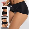 Flarixa Lower Abdomen Compression Shaper Briefs Women Mid Rise Panties Cross Tummy Control Hip Up Shapewear Breathable Lingerie