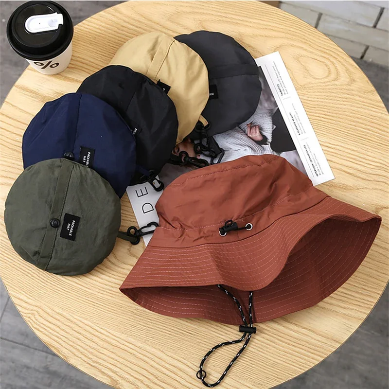Quick Drying Fisherman Hats Women Men Outdoor Sun Anti-UV Protection Panama Hats Waterproof Camping Foldable Bob Bucket Sunhats