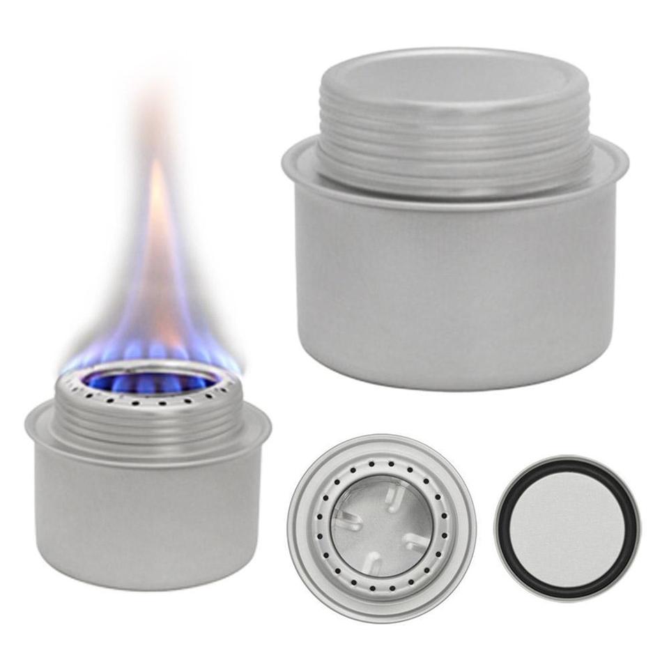 Portable Mini Aluminum Alloy Alcoho Stove With Lid Outdoor Camping Hiking Backpacking Cooking Stove Camping Alcohol Stove Burner