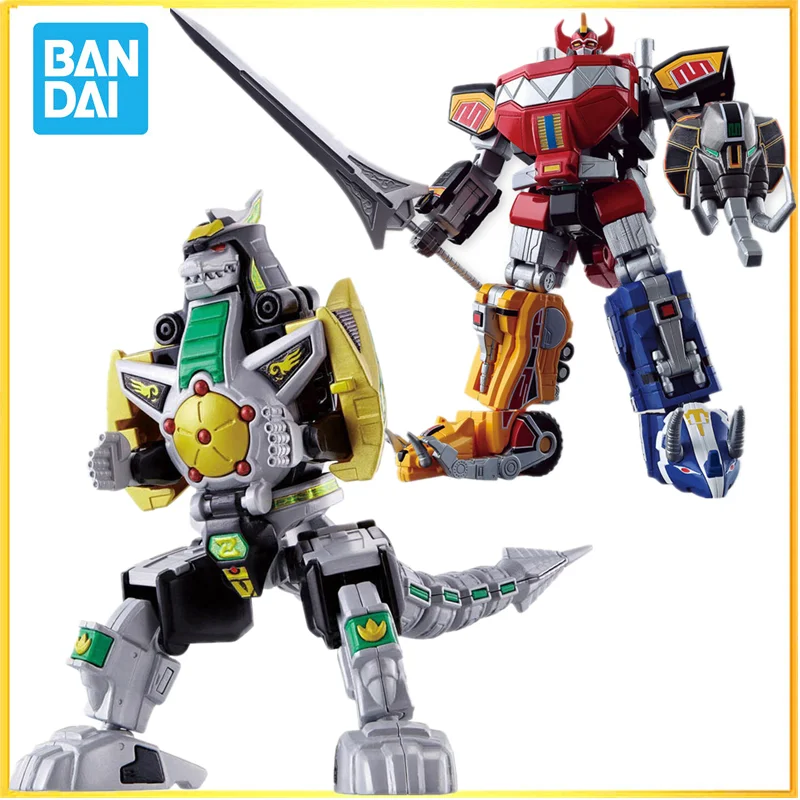 

In stock Bandai Original SMP Kyoryu Sentai Zyuranger Dragon Emperor Caesar Monster God Anime Figure Model Collecile Action Toys