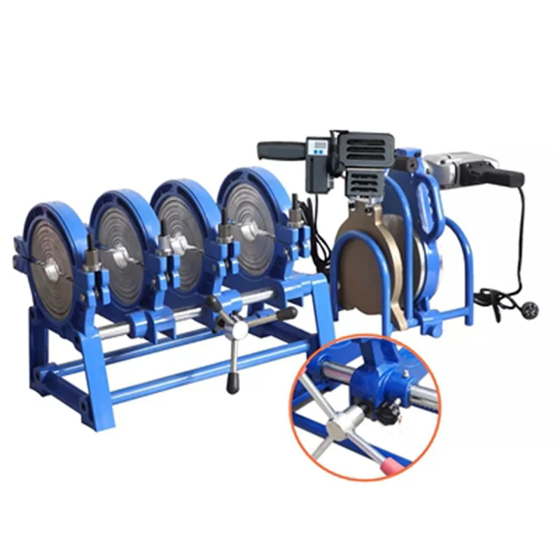 

220V 63-200 PE Pipe Welding Two Ring and Four Ring Manual Butt Welding Docking Machine Hot Melt Welded Pipe Equipment