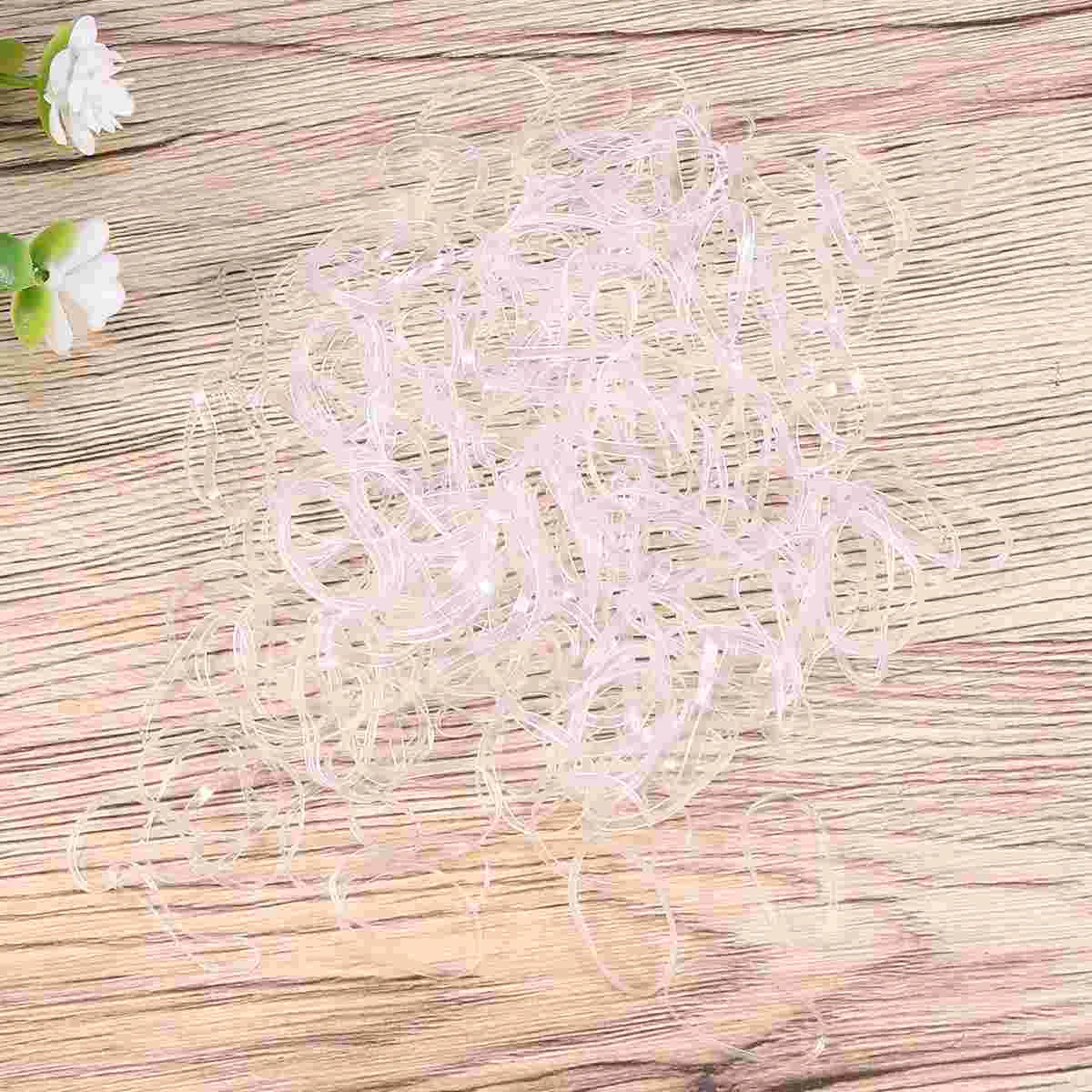 

1000pcs Elastic Bands Clear Elastic Hair Bands Hair Rubber Bands Hair Elastics Ties ( White )