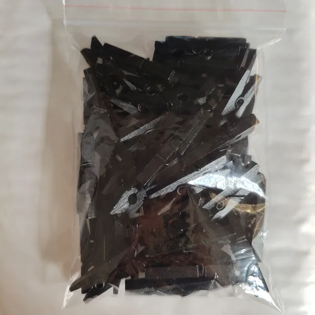 50 Db Fekete Fa Ruházat Klipek Irodai Party Dekorációs Kiegészítők Fotó Függő Csapok 26 Mm Diy Kézműves Ruhacsipeszek - Image 3
