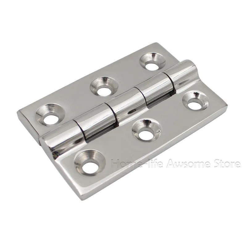 

Hardware Stainless Steel Hinge Door Connector Home Furniture Cabinet Doors Windows Hinge 6 Mounting Holes Flat Hinges