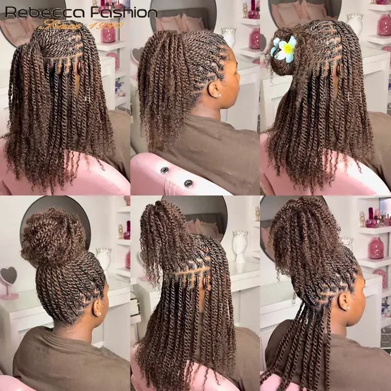 Natural Black/Brown Afro Kinky Bulk Human Hair Extensions QVR US Local Shipping Lightweight For Mini Twisting Everyday Wear 6