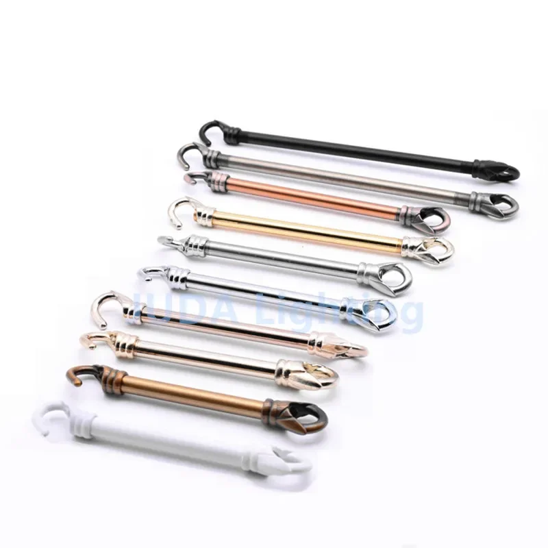 Black Chandelier load-bearing rod with hook Metal plating lamp tooth tube Straight rod for ceiling light Hardware accessories