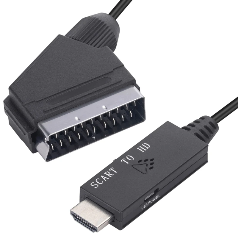 Adattatore A Scart 1080 P6 0Hz/720 P60Hz Uscita Cavo Usb Alimentatore Basso Consumo Energetico H8Wd