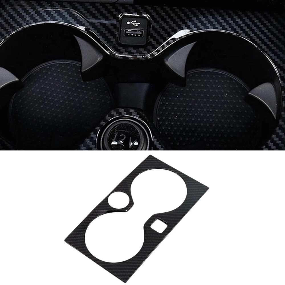 Carbon Fiber Car Front Water Cup Holder Frame Cover Trim for BMW X5 G05