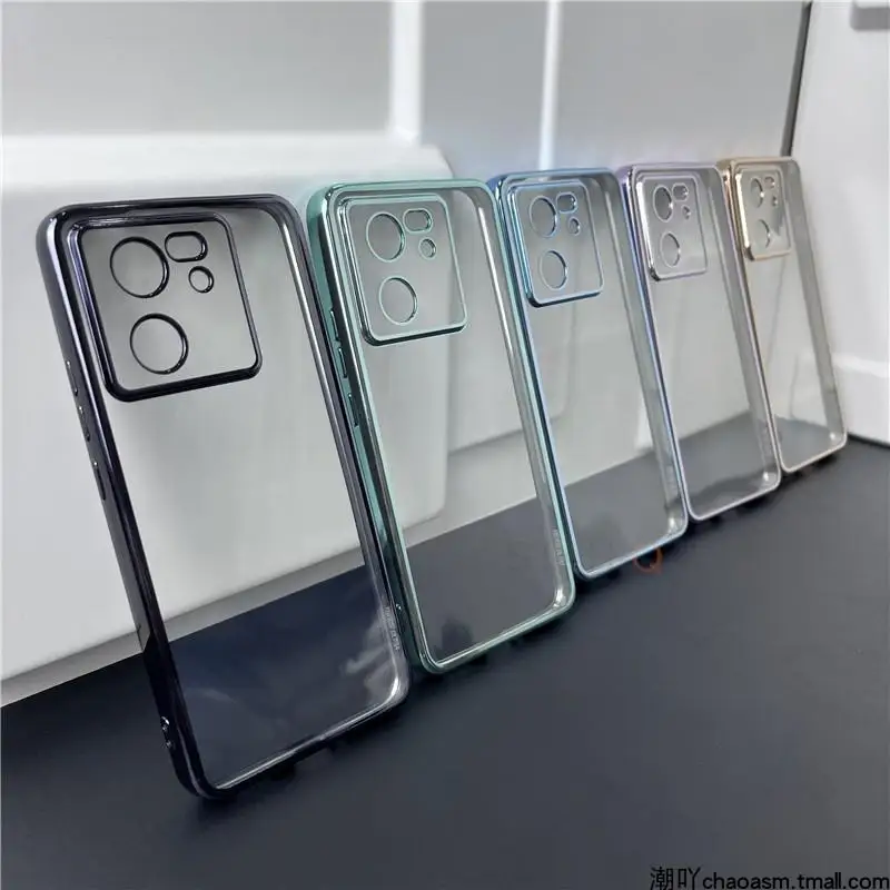 Elegant Plating Bumper Clear Case - Soft Silicone Transparent Back Cover