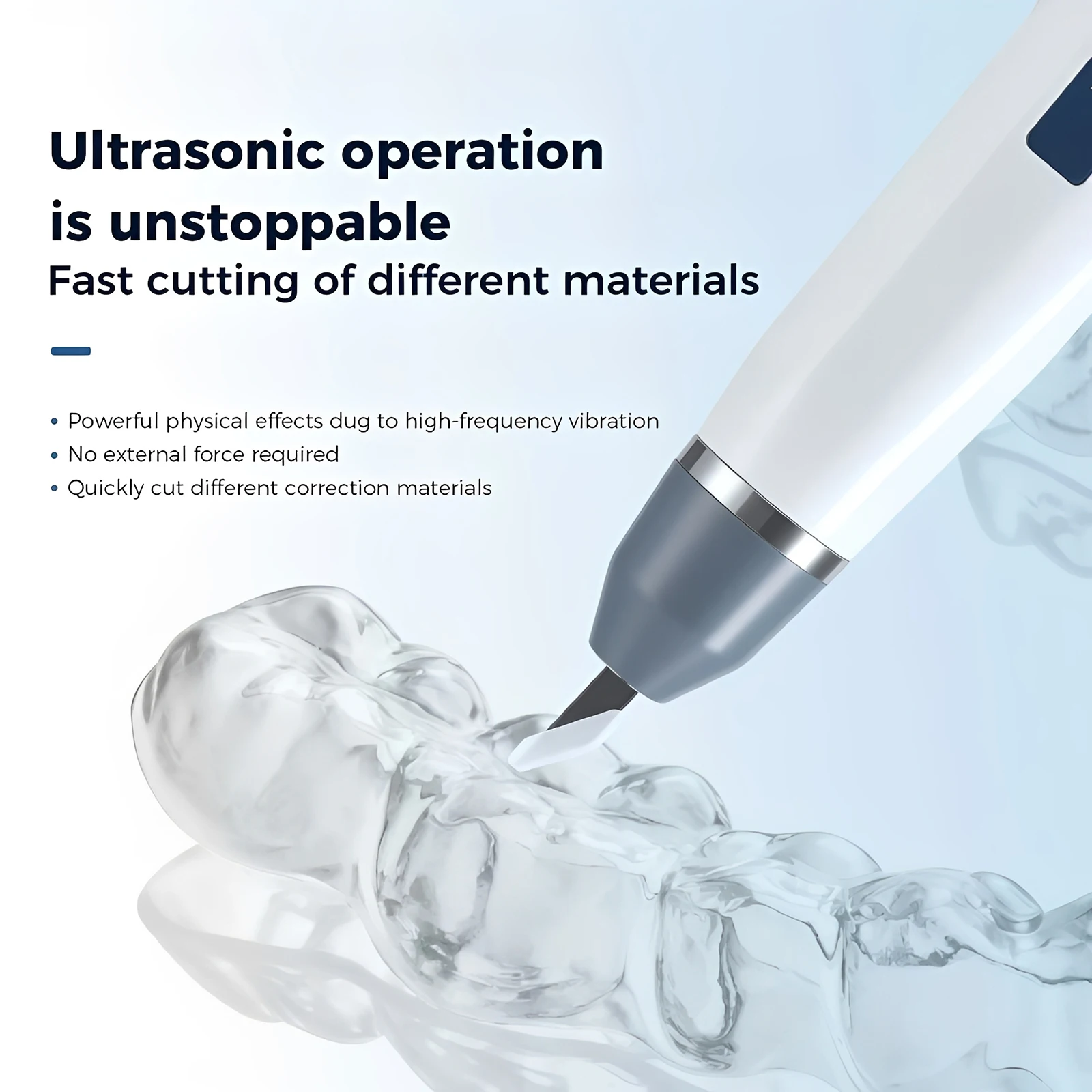 Dentallabor Thermoformfolien-Schnitzmaschine Dentales Ultraschall-Schnitzmesser Ultraschall-Zahnspangenschneidemaschine