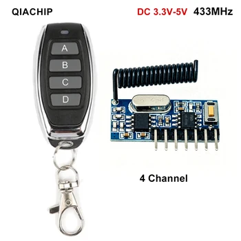 Trasmettitore telecomando RF 433 Mhz modulo interruttore ricevitore relè RF 433 mhz interruttore Wireless interruttore di controllo uscita 4 canali Set fai da te
