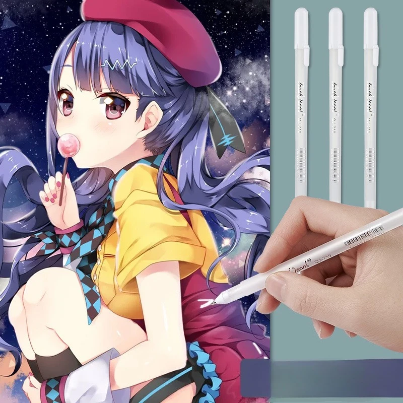 10 Pcs 손으로 그린 ??높은 빛 펜 낙서 마커 펜 수채화 그림 크리 에이 티브 디자인 펜 DIY 그림 및 쓰기 사용