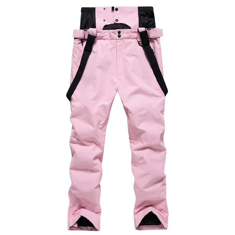New Men Women Suspenders Ski Pants Windproof Waterproof Warm Couple Snow Trousers Winter Ski Snowboard Pants Waist Protection 5