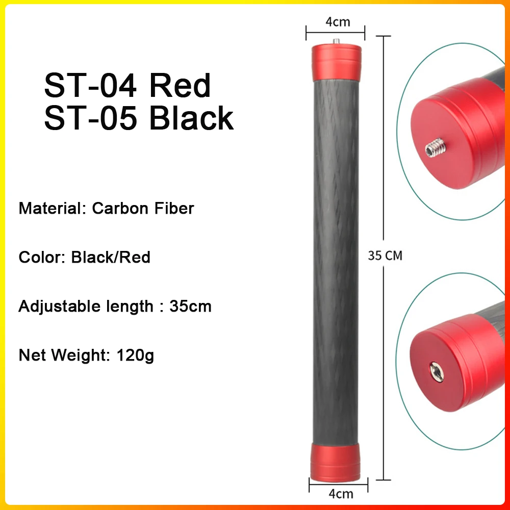 SETTO Tripod Center Column Extension Tube Extender Pole Handheld Bar Telescopic Stick Rod for Gimbal/DJI/Zhiyun/DSLR Camera led, camera tripod