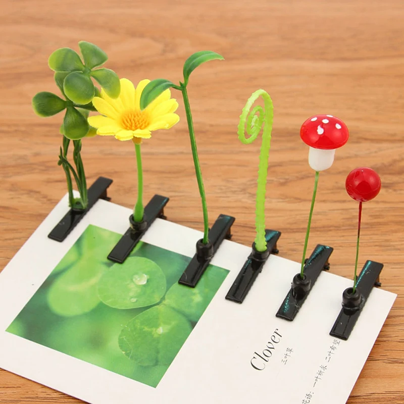 

5Pcs Funny Plant Hairpin Flower Butterfly Sprout Hair Clips For Kids Girls Women