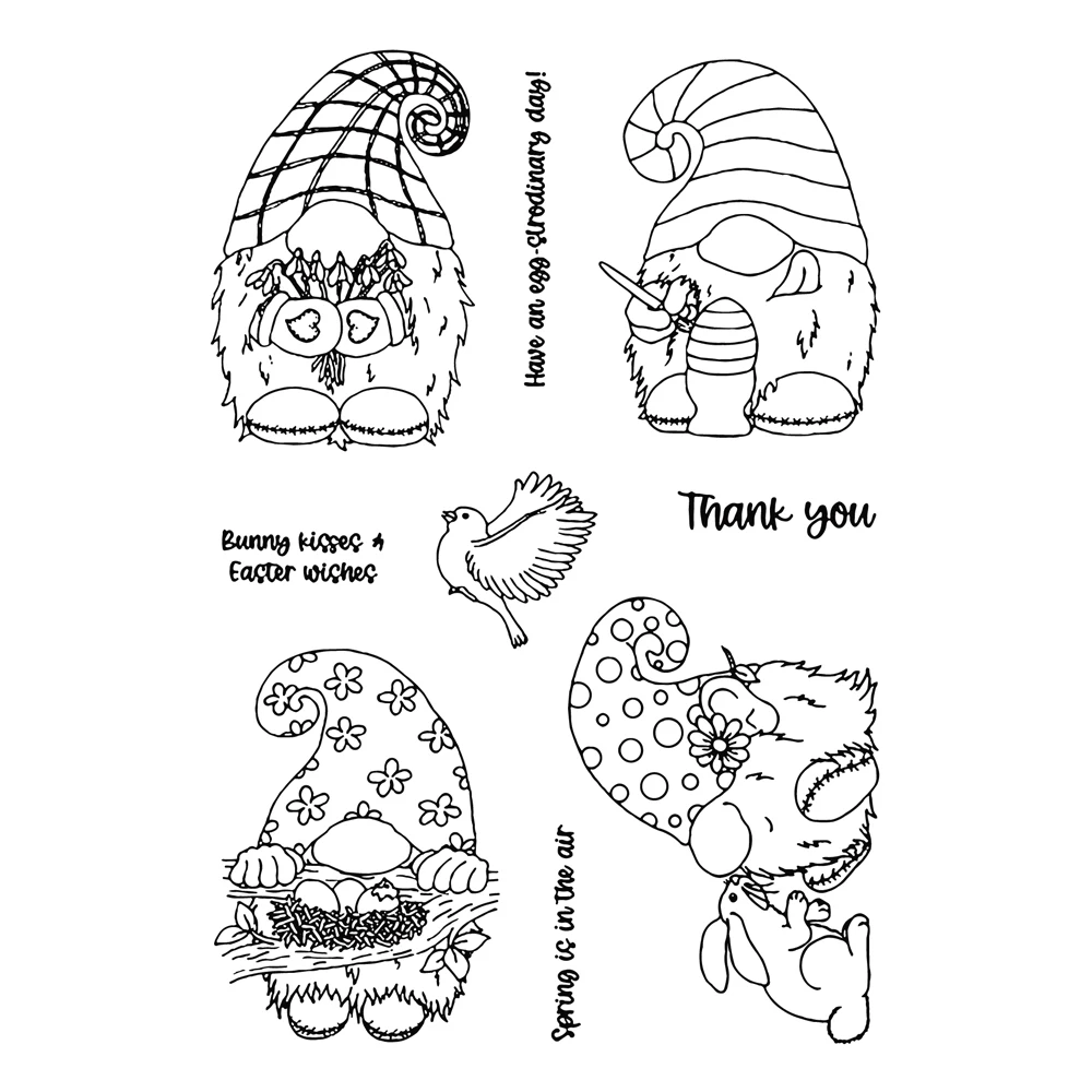 

Dwarf Transparent Clear Silicone Stamp, Seal for DIY Scrapbooking, Photo Album, Decorative Clear Stamp